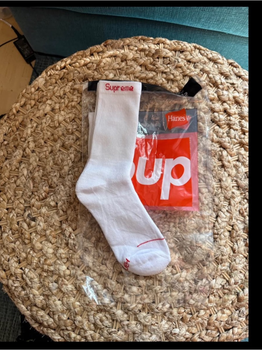 Hanes White Crew Socks